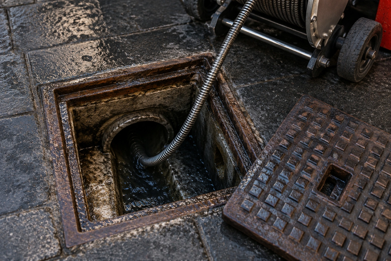 Illustration de travaux de débouchage.