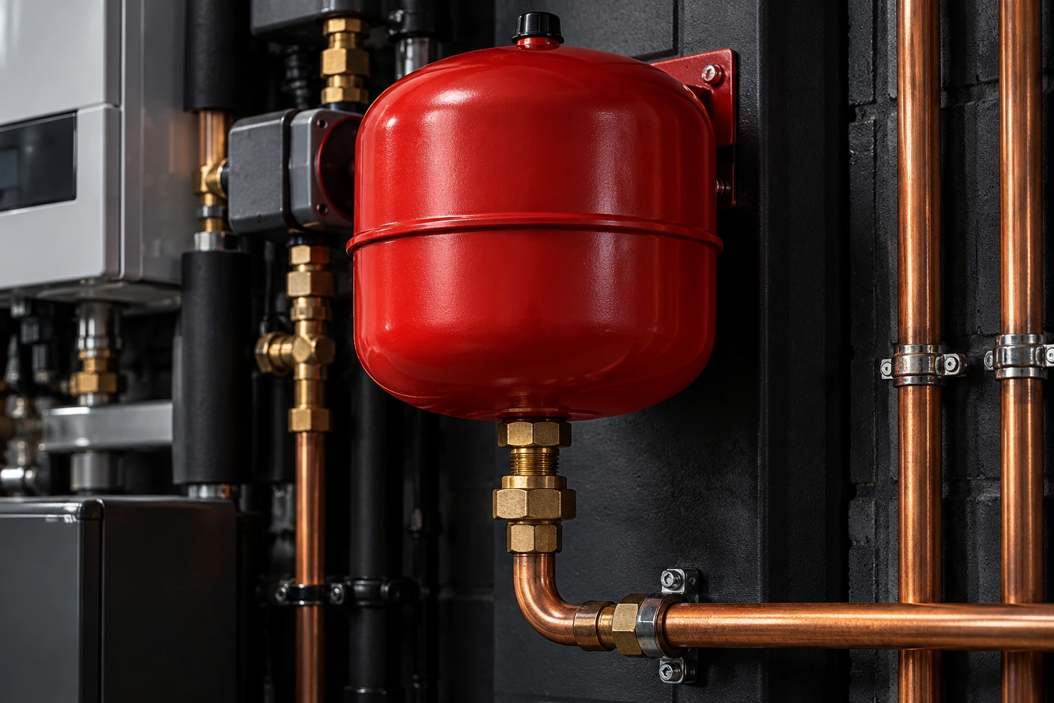 Illustration de travaux sur une chaudière à gaz.